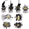 New Year Top Hat Bar Karaoke Party Costume Modern Christmas Tinsel Hair Clip