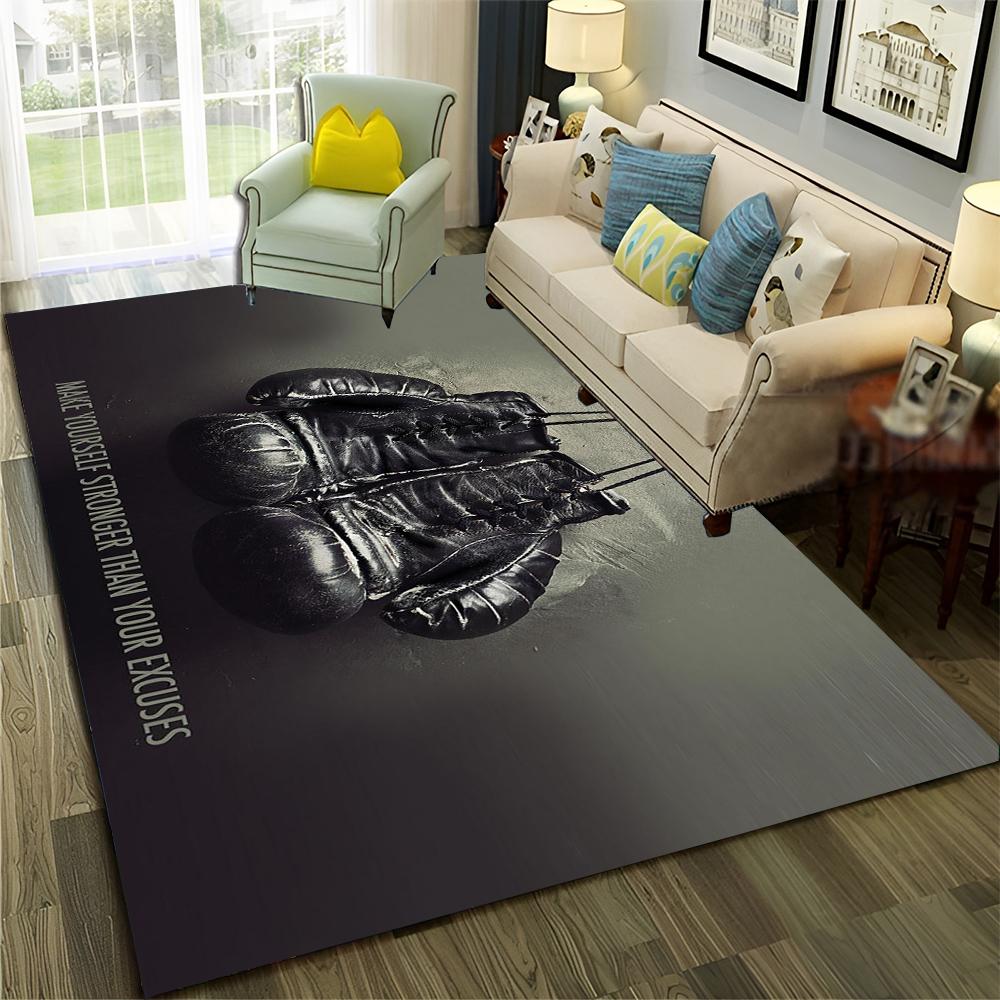HD Boxer Fight HD Boxing Gloves 3D Carpet Rug for Home Living Room Bedroom Sofa Doormat Decor,Child Area Rug Non-slip Floor Mat