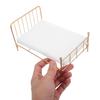 Iron Frame Doll Bed Furniture 1:12 Scale Mini Bed Model Dollhouse Bed  Dollhouse Accessories