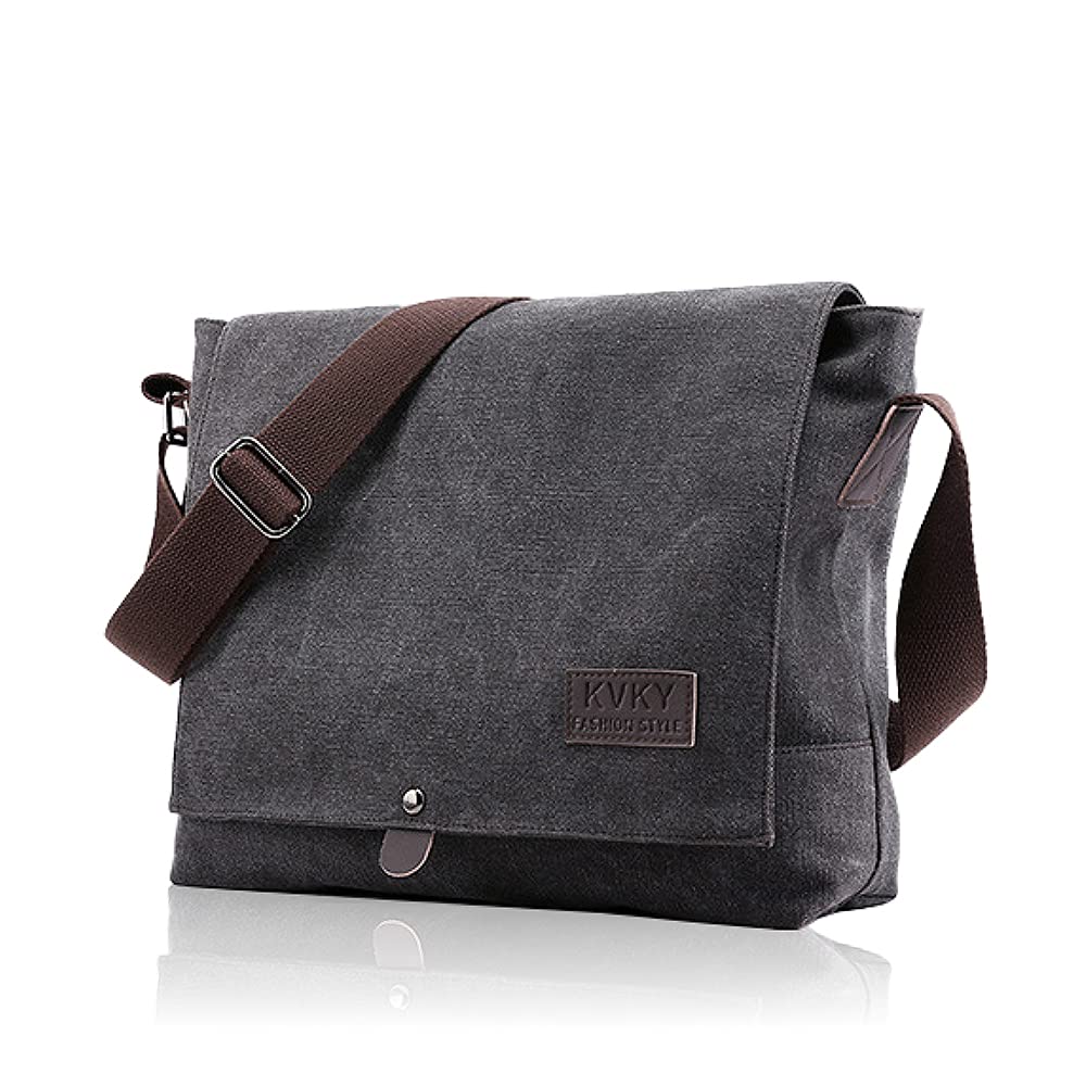 

Shoulder bag for large shoulder A4 size [RUDAN] men, capacity, crossbody, bag, canvas, (black) чорний