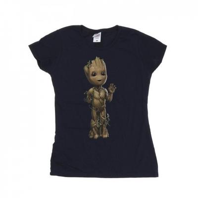 Damen/Damen I Am Groot Wave Pose Baumwoll-T-Shirt
