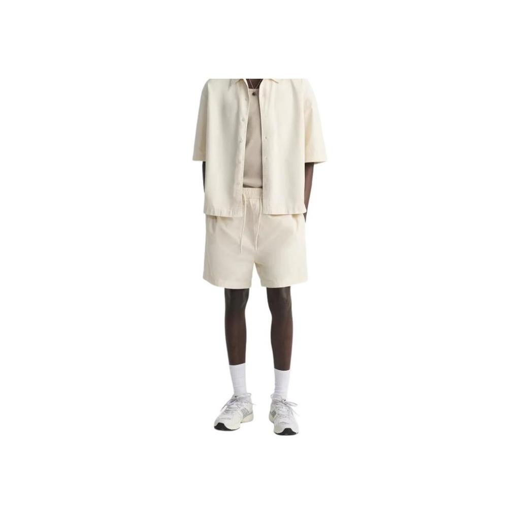 Zara Comfortable Solid Color Versatile Lace-Up Casual Shorts Men Shorts Faded-White 04877310251-36