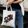 Demon Slayer Japan Anime Kimetsu No Yaiba Kamado Tanjirou Kabelky Taška cez rameno Nákupná kabelka Vysokokapacitná dámska plátená taška