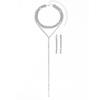 Full Diamond Multi-Layer Neck Chain Simple Long Fringed Necklace Earrings Women'S Jewelry