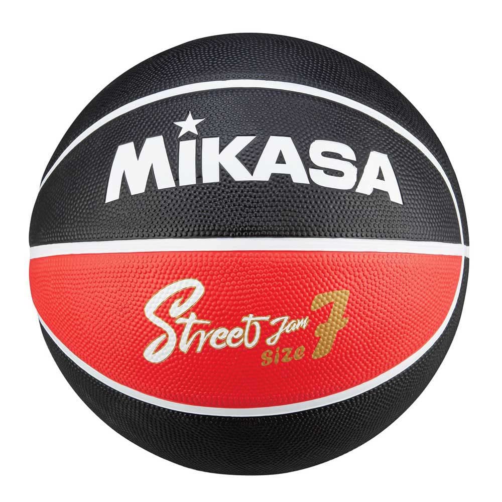 

MIKASA Basketball Size Recommended Internal 7, Rubber, Black/Red/White, BB702B-BKRW-EC, Pressure 0.22-0.32 kgf/cm²