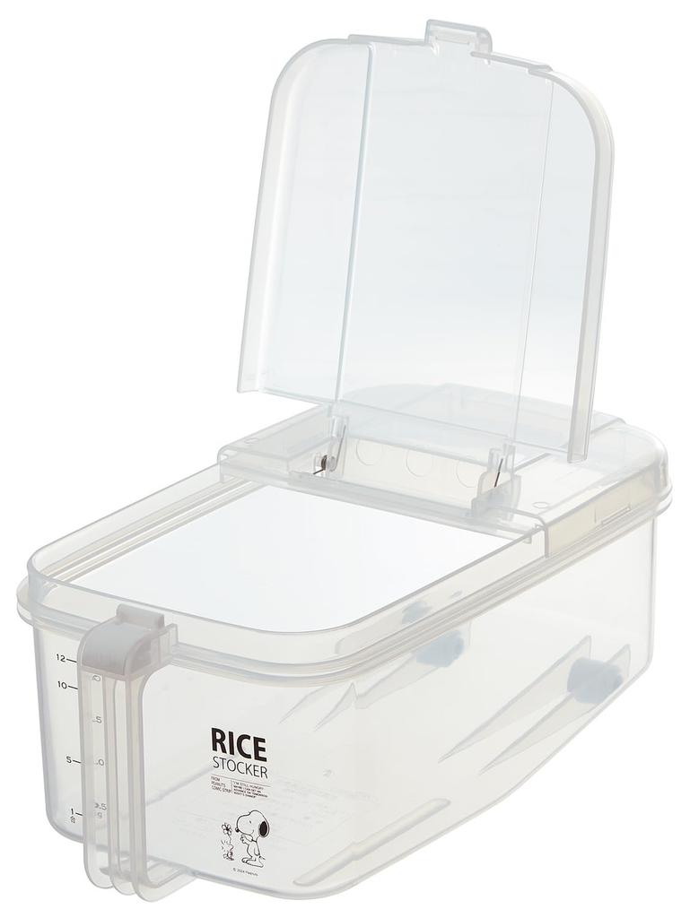 Skater Rice Container for Horizontal with Measuring Cup and Made In Snoopy Refrigerators, Type, Casters, Japan, 2.5kg, RBI2-A
