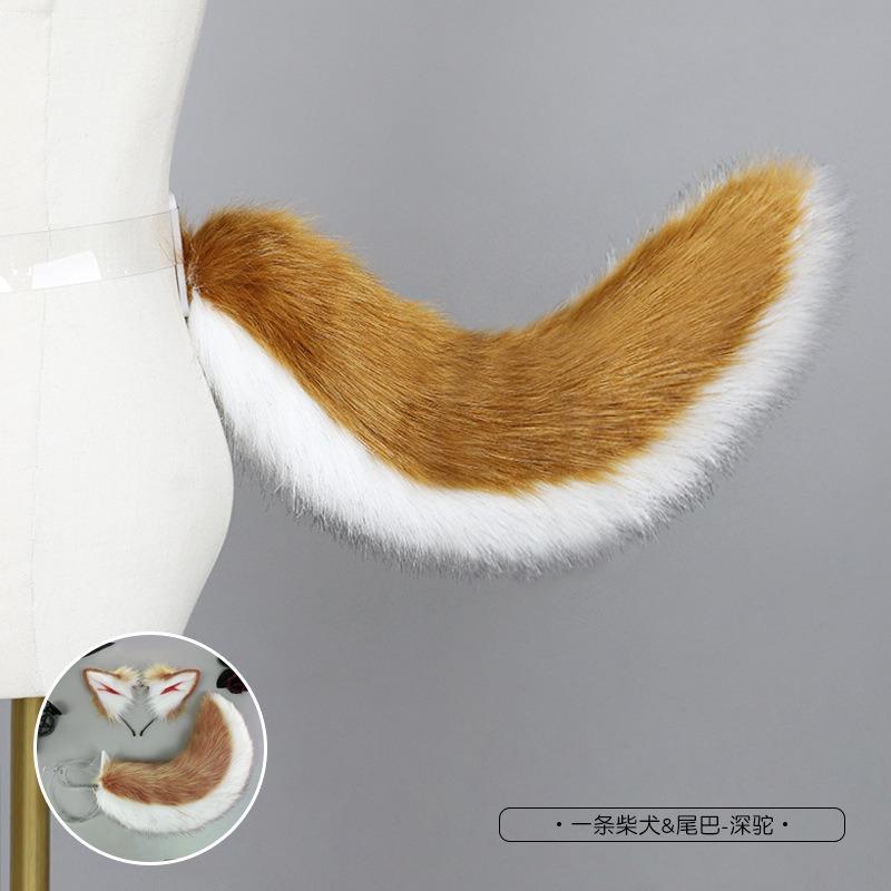 Simulation animal ear headband plush cosplay dress up cosplay shiba inu ears face wash headband headgear hair accessories