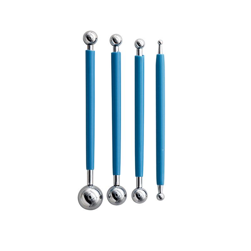 4-Piece Clay Sculpting Tool Set: Dotting Pen & Embossing Stick