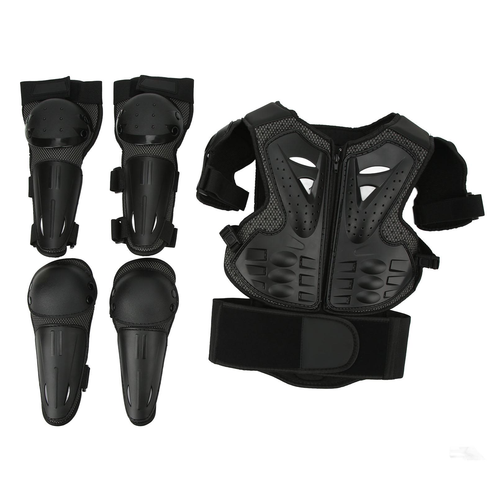 

5 шт. Детская защитная экипировка для мотоцикла, регулируемая детская экипировка для езды на мотоцикле по бездорожью, для груди, позвоночника, спины