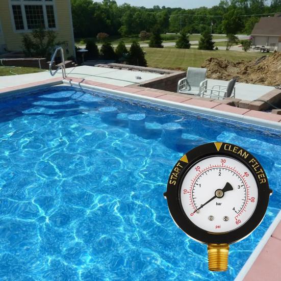 Přenosný měřič tlaku bazénového filtru 0-60 Psi IP67 Vodotěsný Široce používaný Měřič tlaku vody Pumpa pro plavání