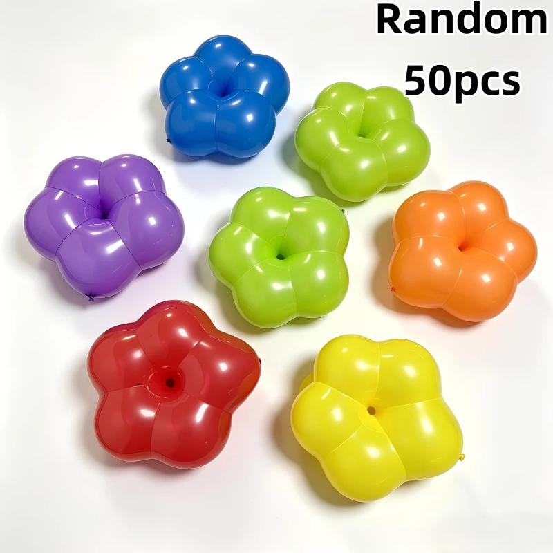 10/20/50Pcs Colorful Plum Blossom Balloons Flower Balloons, Suitable For Valentine'S Day, Birthdays, Wedding Party Decorations