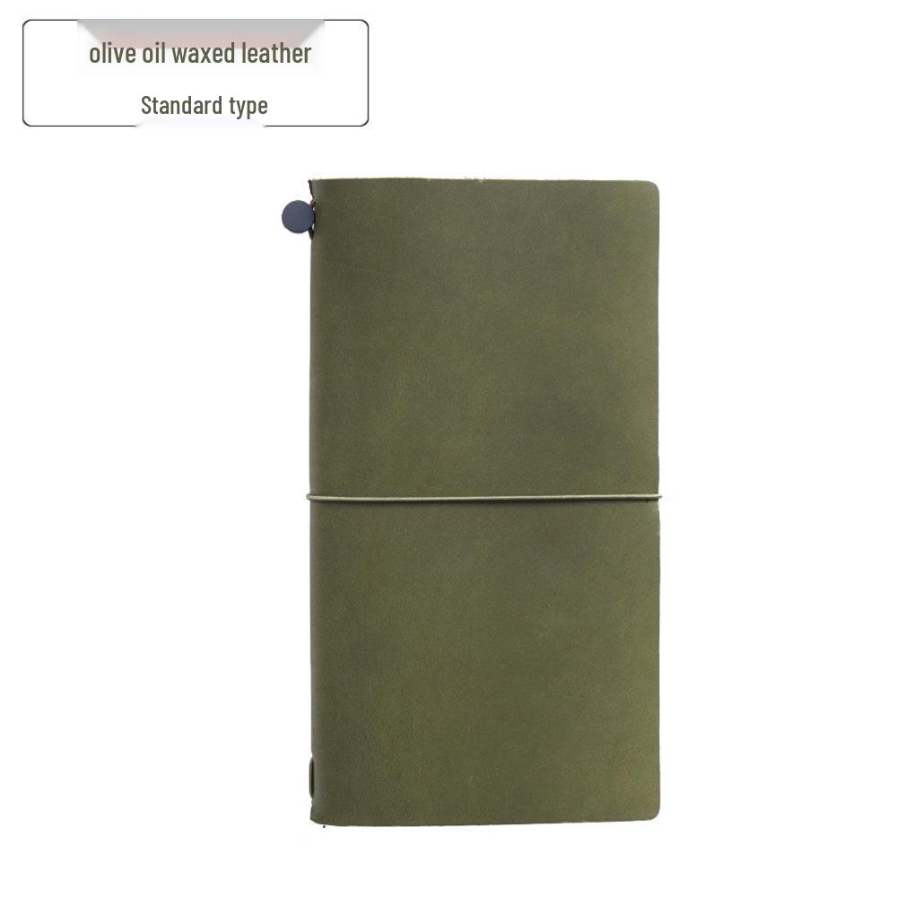 Vintage Cowhide Handmade Travel Journal - European Retro Notebook Diary