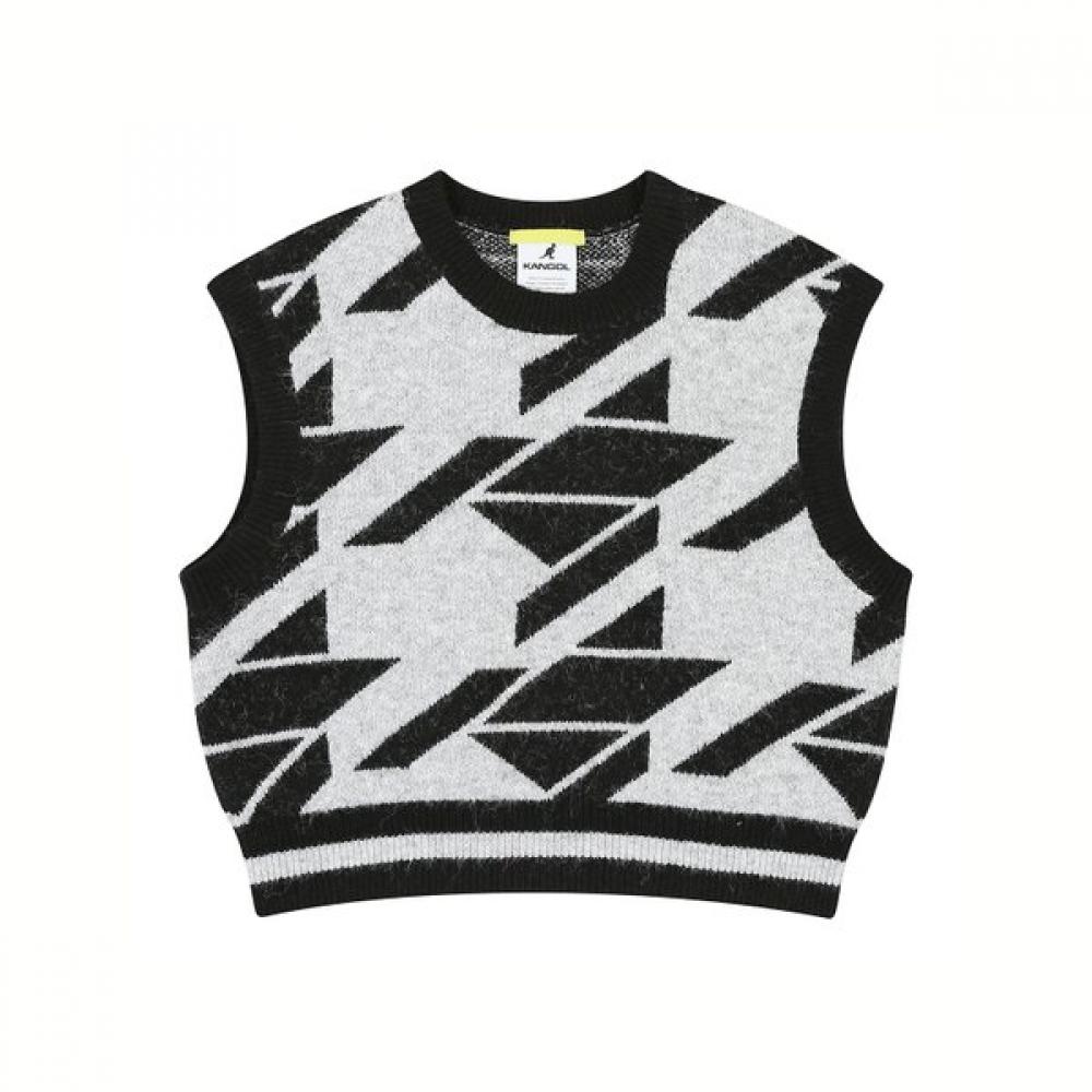 

Kangol Women S Knit veSt 9006 Gray Pattern L