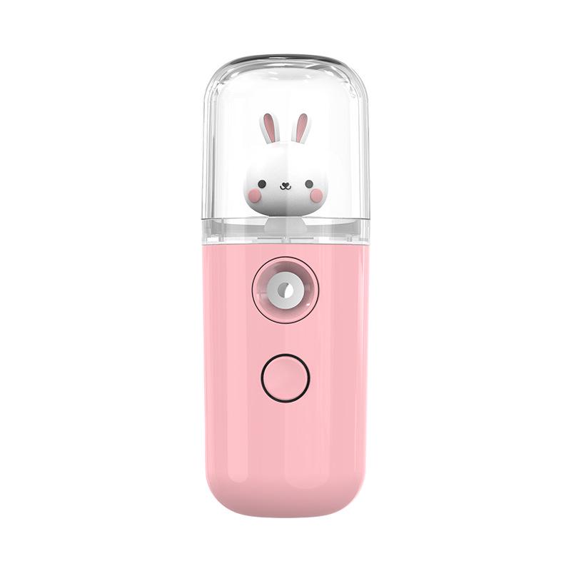 Rechargeable Nano Mist Plush Face Humidifier - Handheld Cold Spray Steamer
