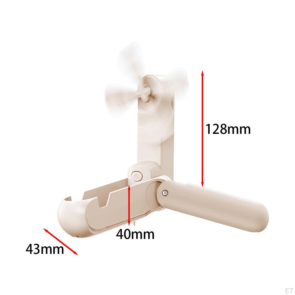 Compact Handheld Fan Rechargeable with Phone Stand
