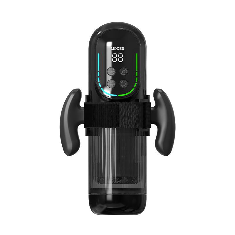 Sky Eye Telescopic Rotating Male Masturbator: Waterproof Double Vibration Silicone Sex Toy