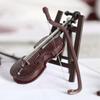 10Sets/1Set Mini Violins Ornament Miniature Violins Model with Stand Case Dollhouse for Home Office Desktop Decoration