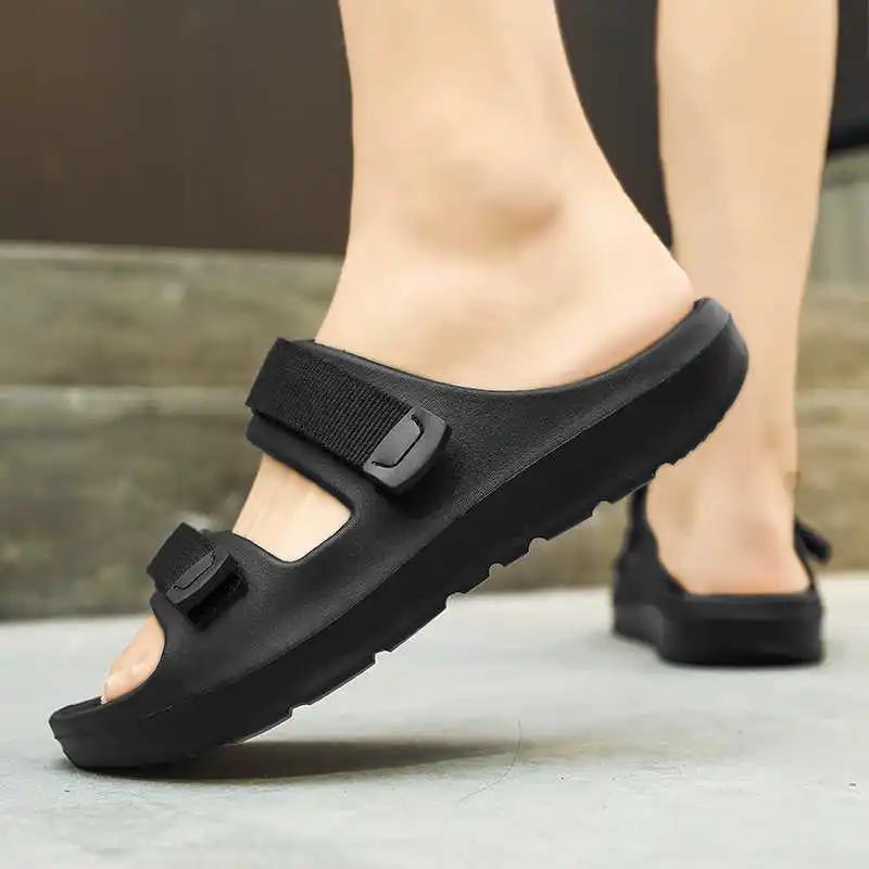 Appearance Increases Synthetic Leather Sandals Brown Slipper Slipper Men's Shoes Sports Sneakers Design Drop Shipping