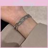 Versatile Geometric Titanium Steel Letter Bracelet For Men And Women Fashionable