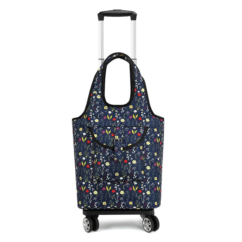 Portable Folding Shopping Cart with Telescopic Handle