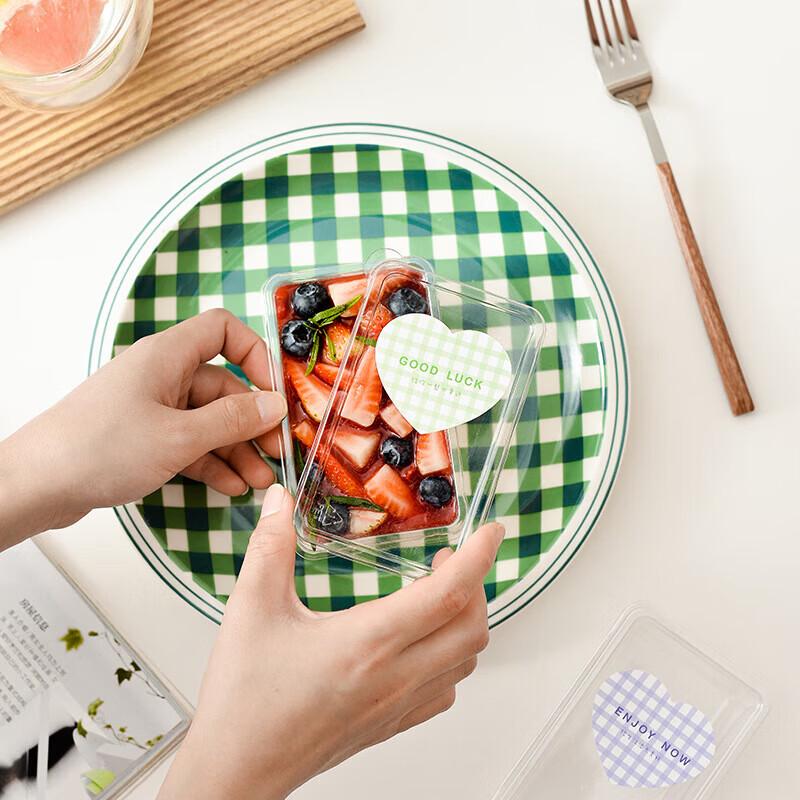 Disposable Transparent Dessert Boxes with Lids (50 Pcs)