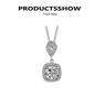 S925 Sterling Silver Water Drop Moissanite Necklace - Elegant Women's Light Luxury Clavicle Chain Gift.