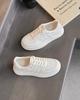 Leather Flat-bottomed Foreign-style Versatile Little White Shoes Women's 2025 New Spring Popular Thick-soled Retro Soft-soled Casual Board Shoes