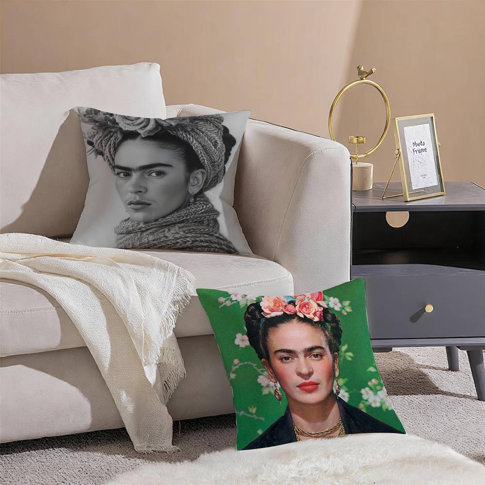 Modern Art Works Frida Kahlo-Beautiful Pillow Case Comfort Sofa Bed Silky Elegant Invisible Zipper Decorative Cushion Cover