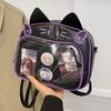 Y2K Japanese Kawaii Cat Ita Bag Ita Backpacks Cute Girls Transparent Shoulder Crossbody Bags JK School Bags