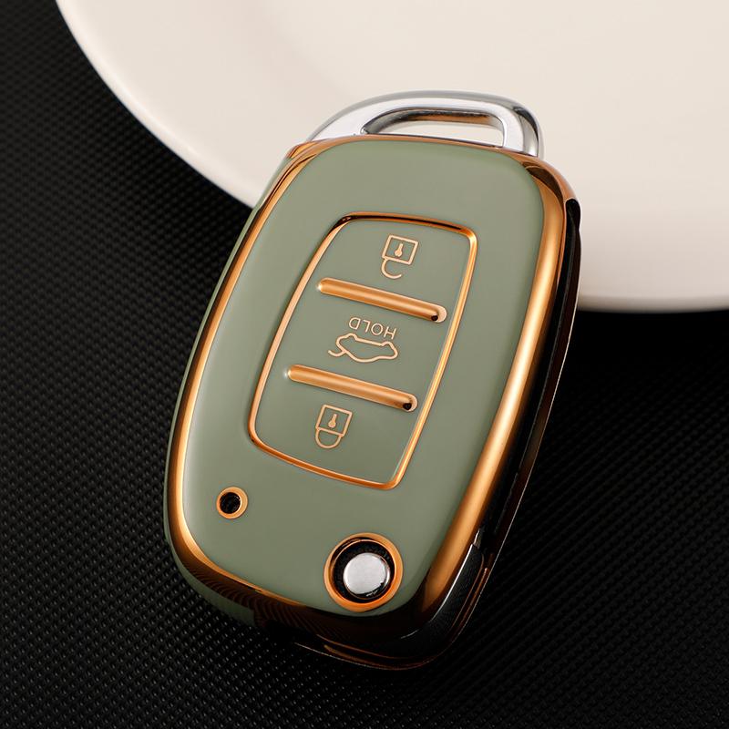 TPU Car Key Cover Case for Hyundai Tucson Creta Ix25 I10 I20 I30 Verna Mistra Elantra Santa Fe 2015-2018 Shell Protect