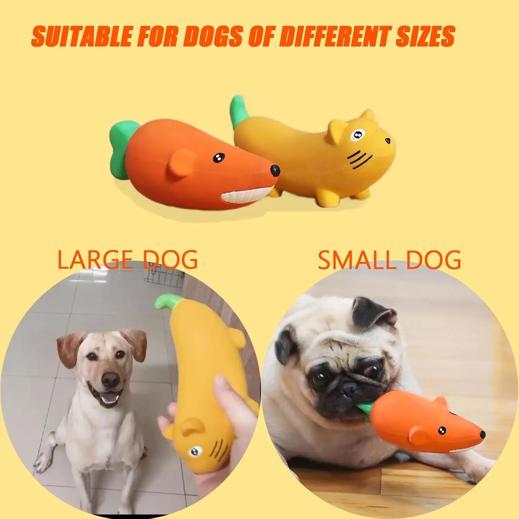 Dog Squeaky Chew Toys Durable Banana Shape Pet Puppy Chewing Toy Suitable for Small Medium Dogs Training and Entertaining