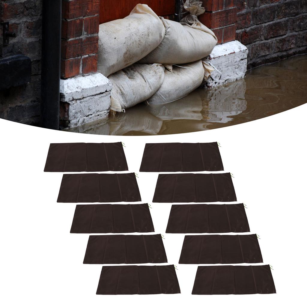 10pcs Flood Sandbags Professional Empty Rain Proof Flood Control Sandbags for House Door Garage Basement