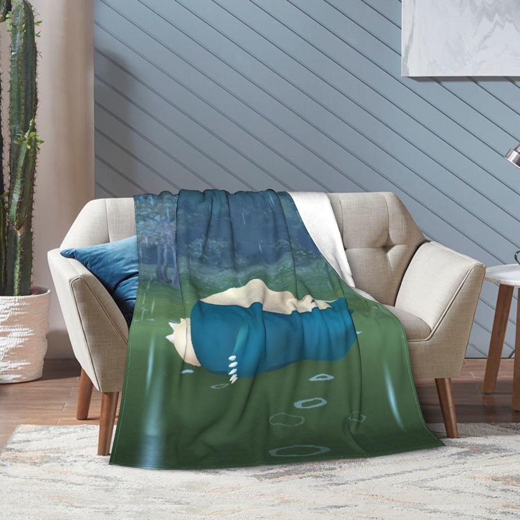 Snorlax Monster Throw Blanket for Couch  Soft Fuzzy Plush Blanket 50x60 Inches Multi-size Bedspread for All Seasons