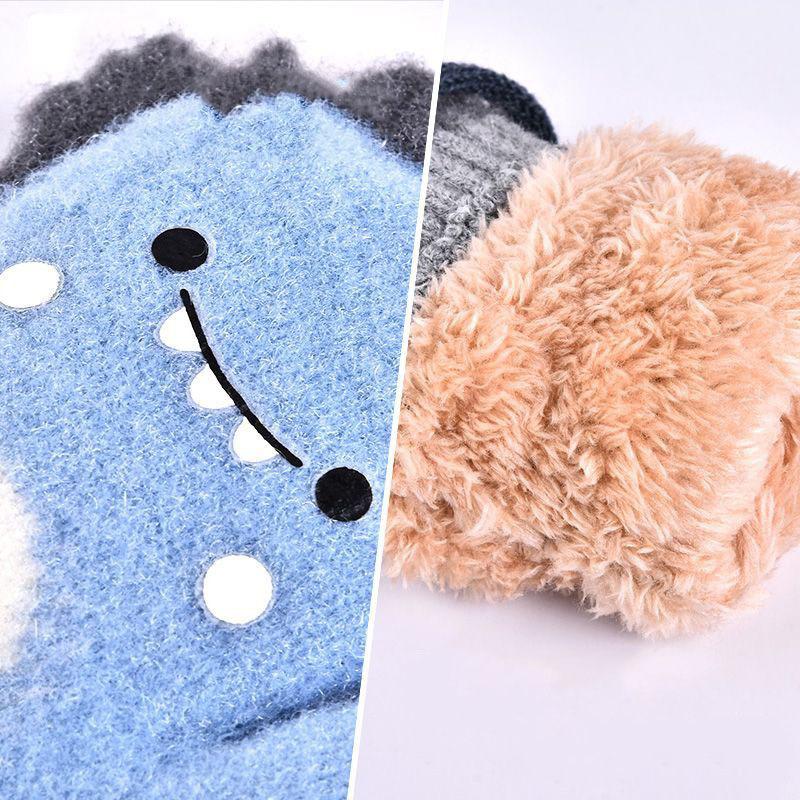 1 Paar Süße Kawaii Cartoon Dinosaurier Verdickte Warme Säugling Baby Jungen Mädchen Winter Warme Handschuhe Neugeborenen Fäustlinge Kinderhandschuh