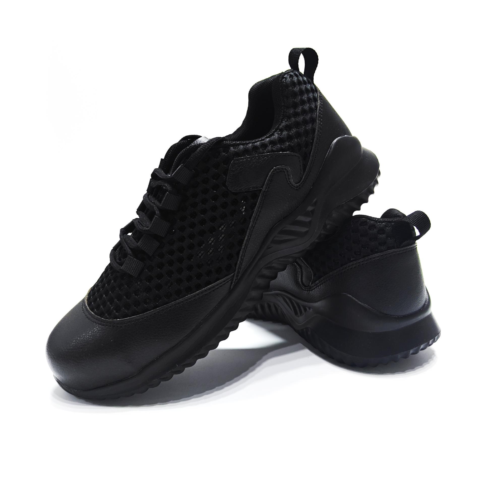 Breathable Lightweight Anti-Static Steel Toe Work Shoes - Anti-Smash, Anti-Puncture, Wear-Resistant Labor Protection Shoes. Black 42