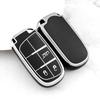 2/3/5 Buttons Silver Edge For Jeep Grand Cherokee Renegade Chrysler 300 Dodge RAM Challenger Journey Car Remote Key Case Cover Accessories