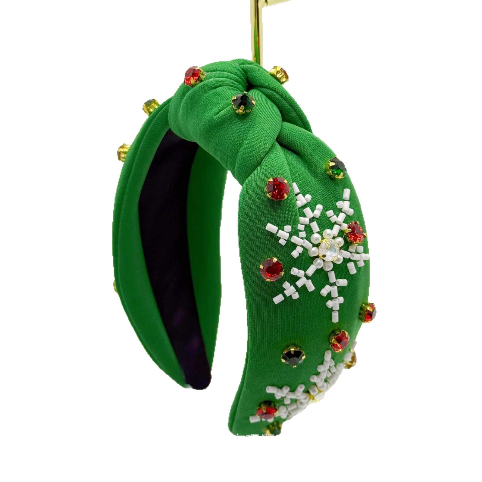 3D Christmas Red & Green Holiday Alloy Headband