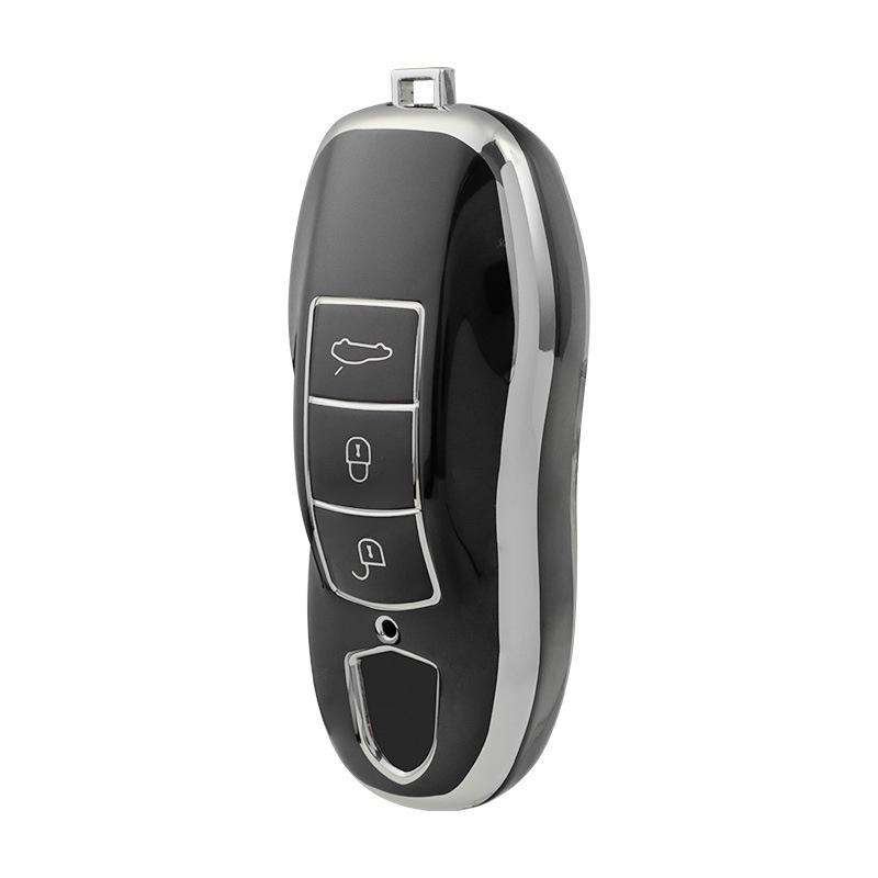 Silver Key Case for Porsche Macan - Decorative Shell for Older Models
