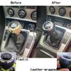 For VW Passat B6 2005-2010 Car Gear Shift Knob Lever With PU Leather Boot Cover Collar Case 5/6 Speed Car Stying Accessories