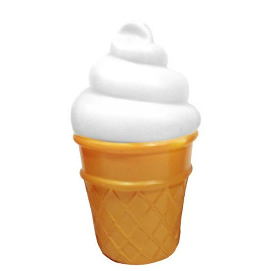 

Glowing Vinyl Ice Cream Cone Night Light - Battery-Powered Toy for Night Markets 5V