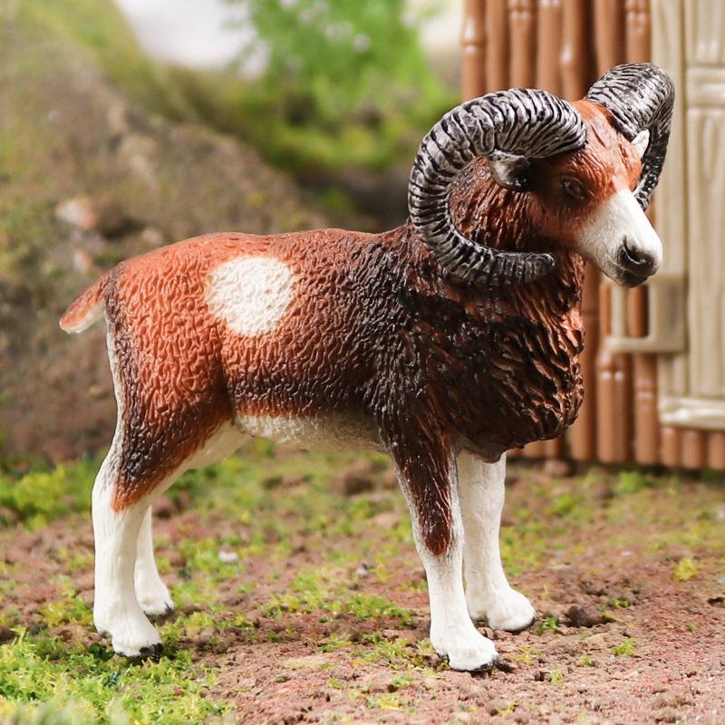 Oenux Clasic Animale de Fermă Simulare Oaie Capră Argali Antilopă Model Figurină de Acțiune Figurine Păsări de Curte Jucărie Drăguță Pentru Copil Cadou