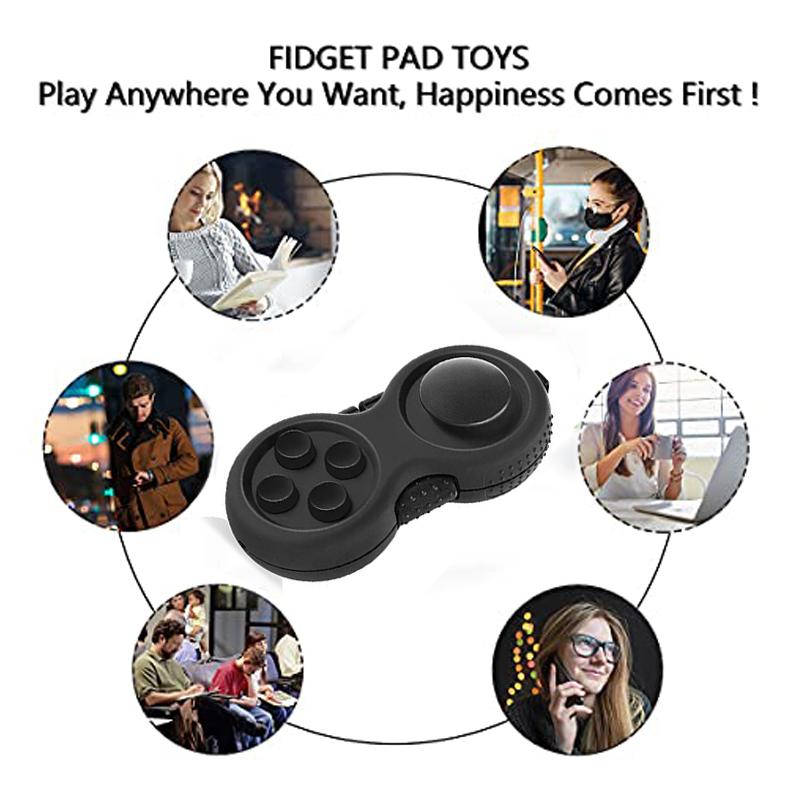 Black Pad Fidget Toys Game Classical Controller with 8 Functions Sensory Toys Relieves Stress Anxiety Decompression Toy Juguetes