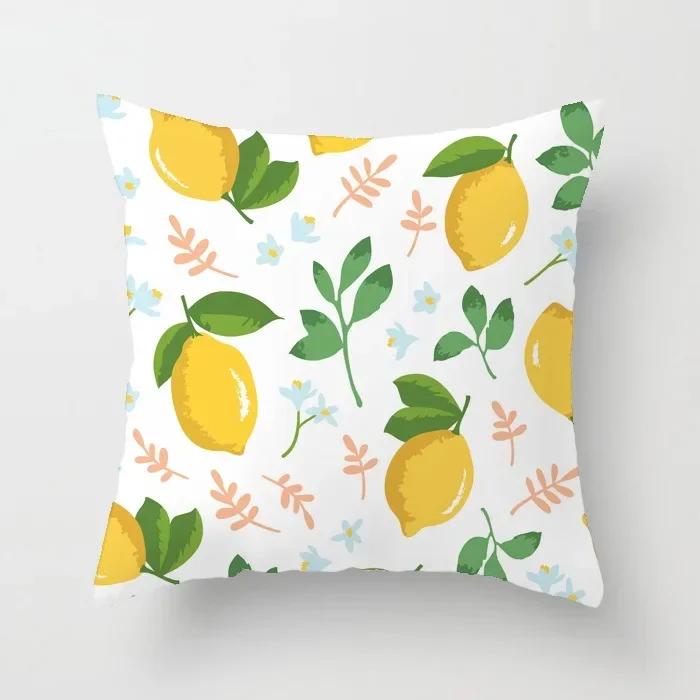 Luxury Home Decor Office Seat Cushion Cover Creative Cartoon Watermelon Banana Print Fashion Pillow Cover