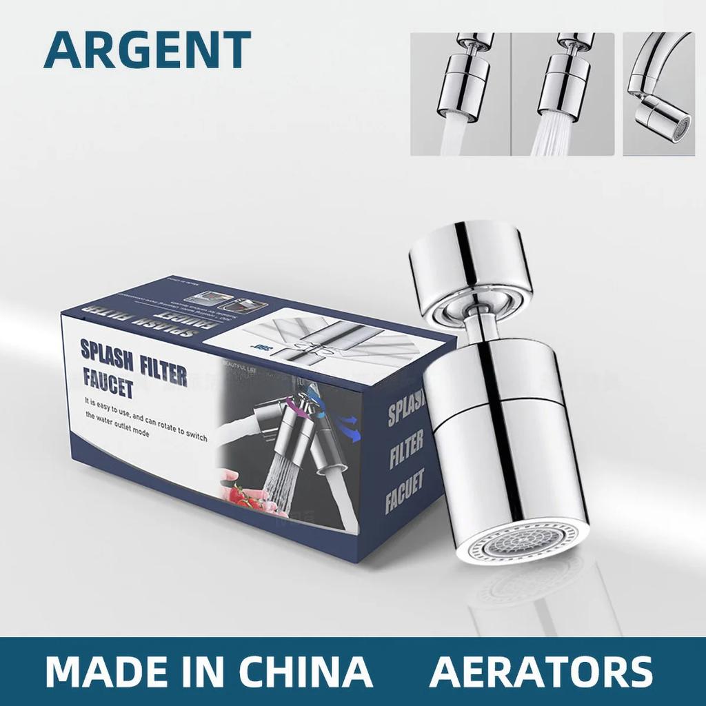 Premium Kitchen Faucet Spout - Wide 720° Rotation Waterfall Spout Solid Brass Construction, Anti-Corrosion Easy Install