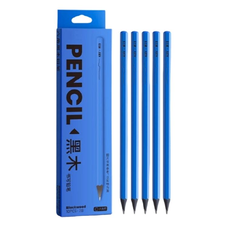10PCS Hexagonal Grip Wooden Writing Pencils Wood Writing Pencils for Student Sketching Drawing School Office Supplies