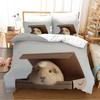 Hamster Soft Duvet Cover Family Pet Guinea Pig for Women Children Young Boys Lovely Mini Animals Comfortable Quilt Cover for Bedrom Rations Warm Soft