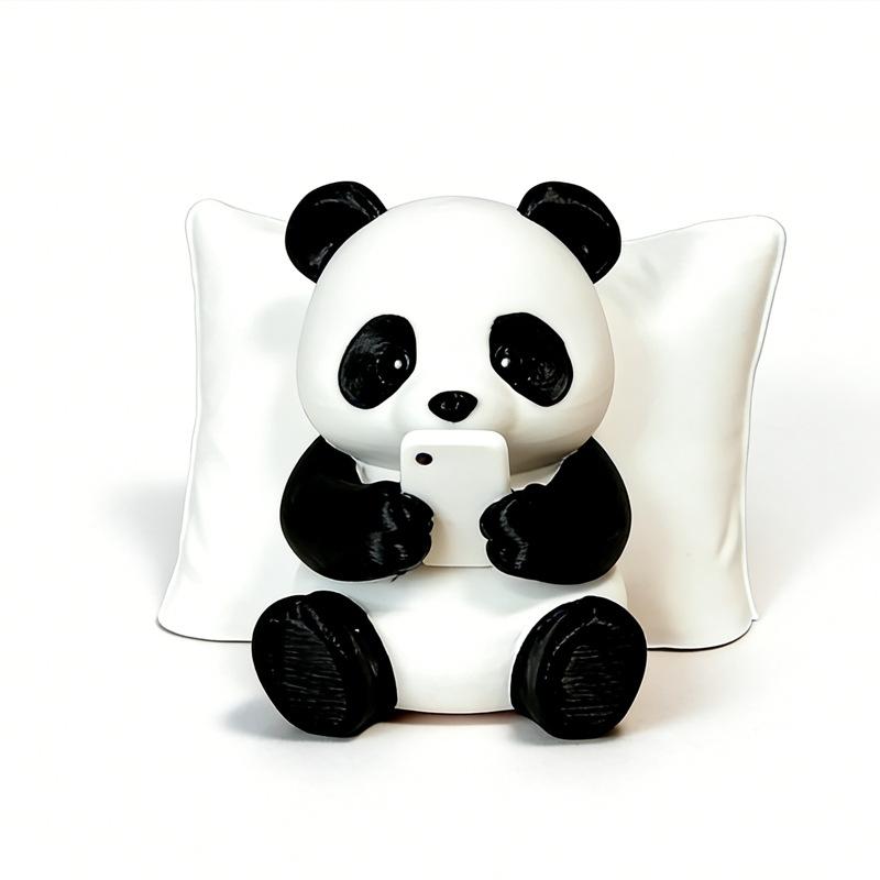1Pcs Panda Sculpture Ornament, Desktop Office Decoration, Car Decor, Creative Animal Model, Collectible Figurines, Car Ornament