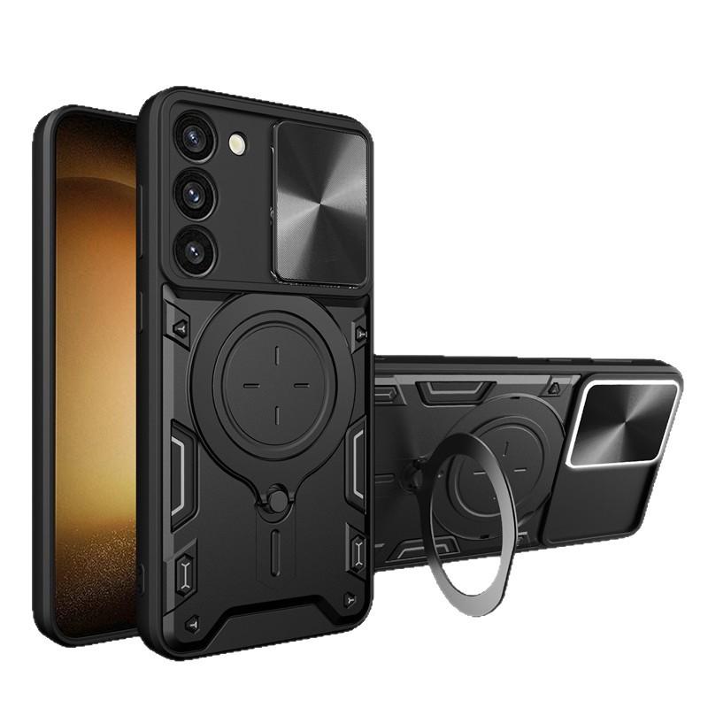 Suitable for Samsung Note20 Car Magnetic Suction Mobile Phone Case Samsung S23ultra Push Window Anti Fall Protection Case