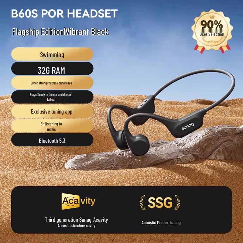 Saina B60S Pro Bone Conduction Sport Headphones