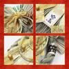 Osaka Choseido New Decoration for the Modern and Stylish Shimenawa Wreath with Approximately 39cm Kinsha Includes Bonus Chopstick Rest Year's